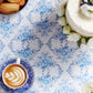 Round Tablecloth Sarah Flint x Maman Blue And White Cotton