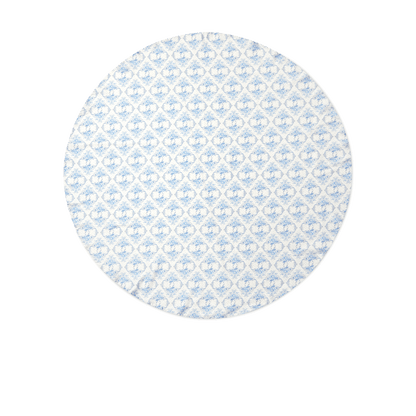 Round Tablecloth Sarah Flint x Maman Blue And White Cotton