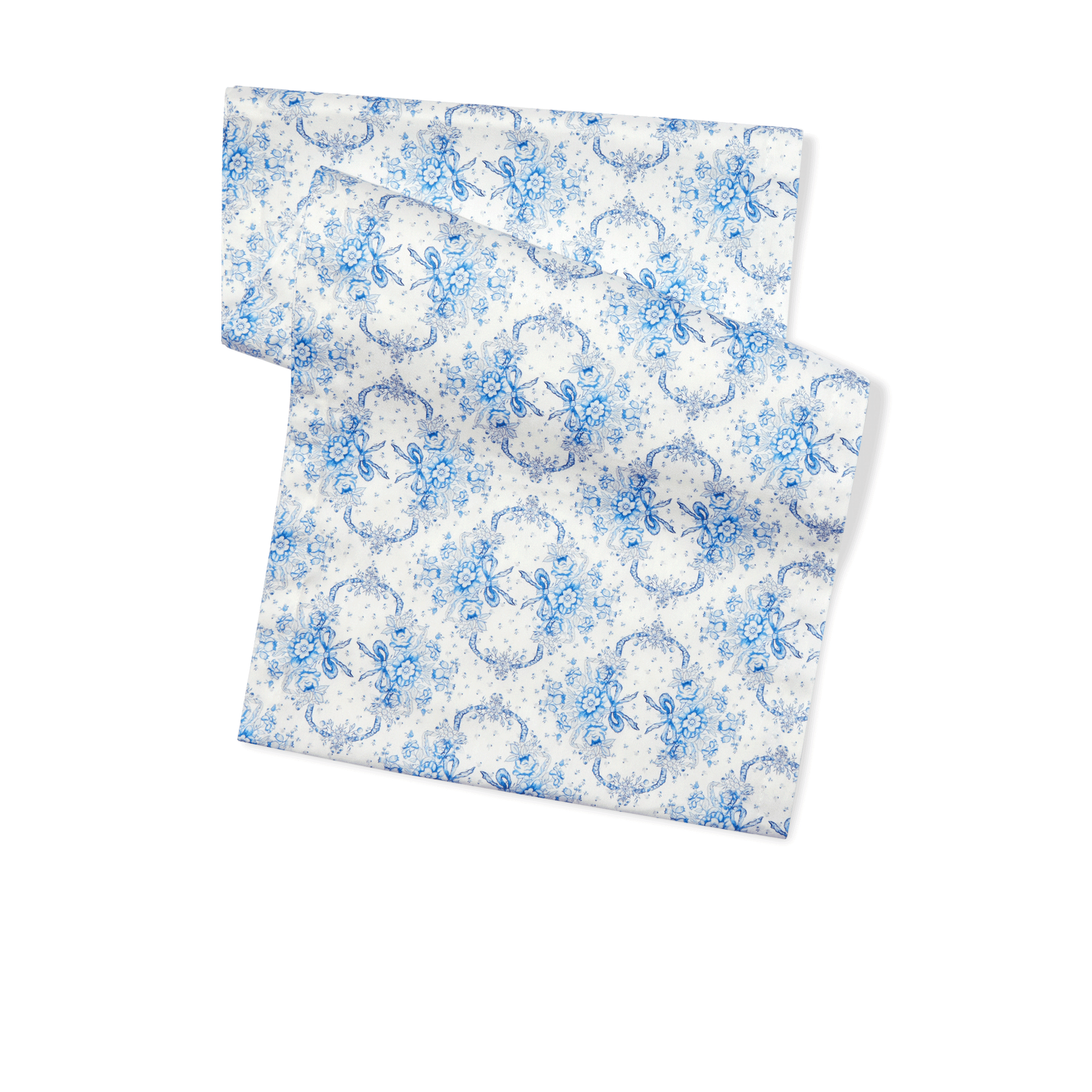 Table Runner Sarah Flint x Maman Blue And White Cotton