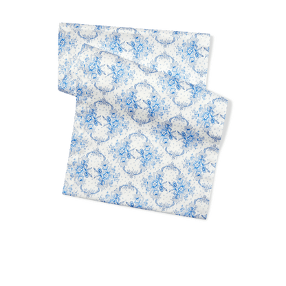 Table Runner Sarah Flint x Maman Blue And White Cotton