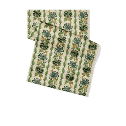 Table Runner in Jardin Green Floral Cotton