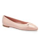 10mm Italian Made Sacchetto Ballet Flat Squared Toe Flat in Pink Nappa