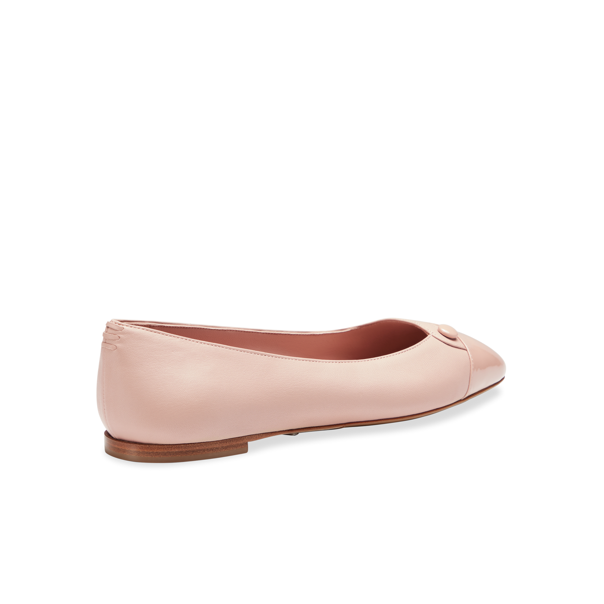 CHANEL Iridescent Fabric Lambskin Cap Toe Ballerina Flats 37.5