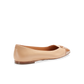 10mm Italian Made Sacchetto Ballet Flat Squared Toe Flat in Sand Nappa