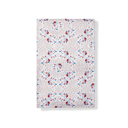 Rectangular Tablecloth in Burgundy Floral Cotton