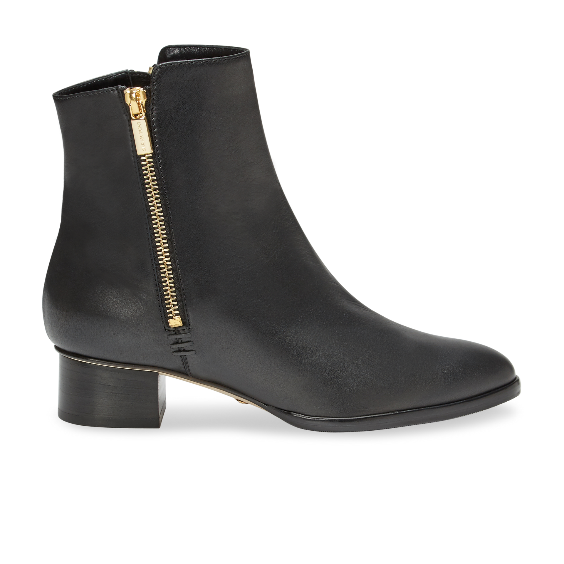 Perfect Zip Bootie 30 | Black Calf | Sarah Flint
