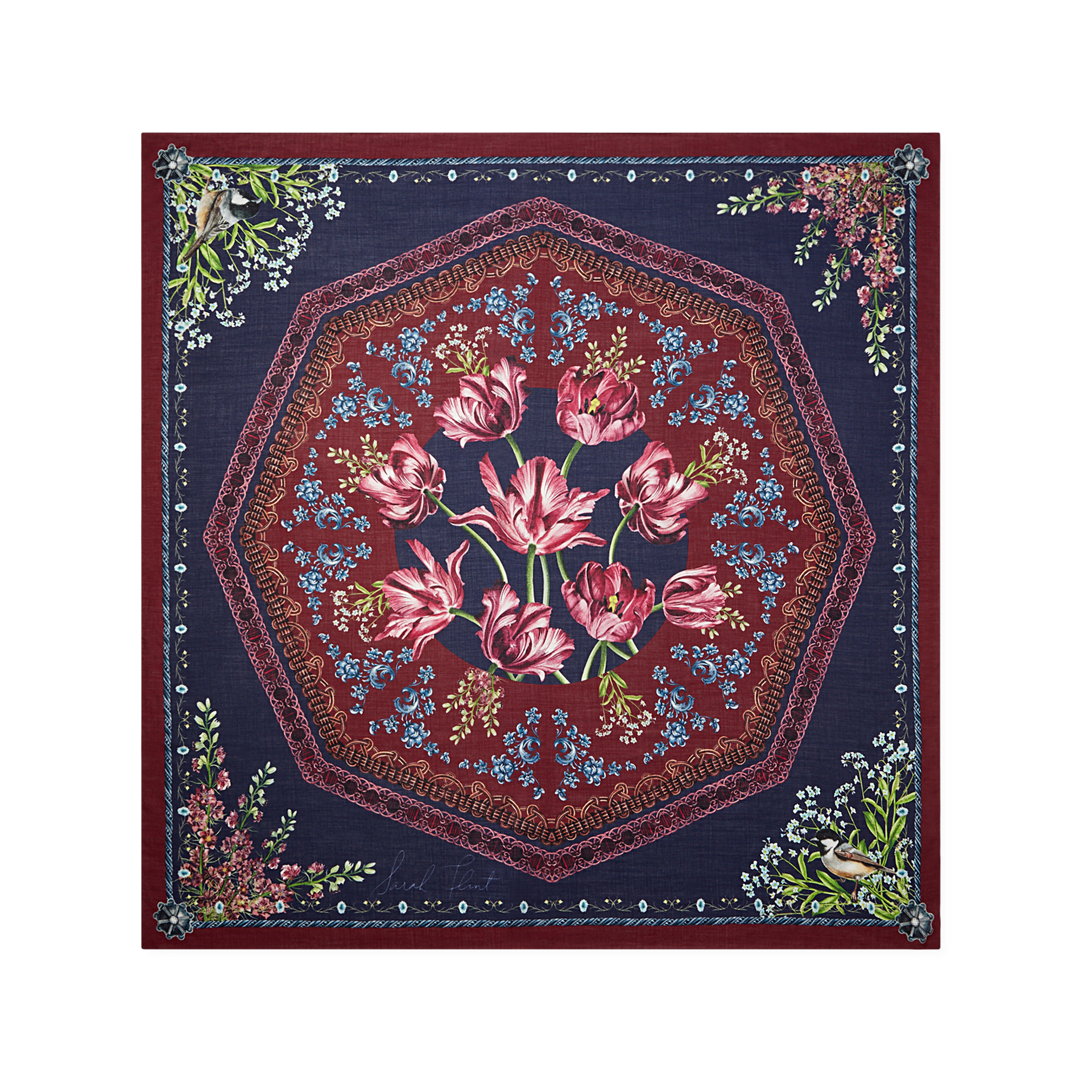 Filigree Floral Scarf 140 – Sarah Flint Filigree Floral Scarf 140 – Sarah Flint