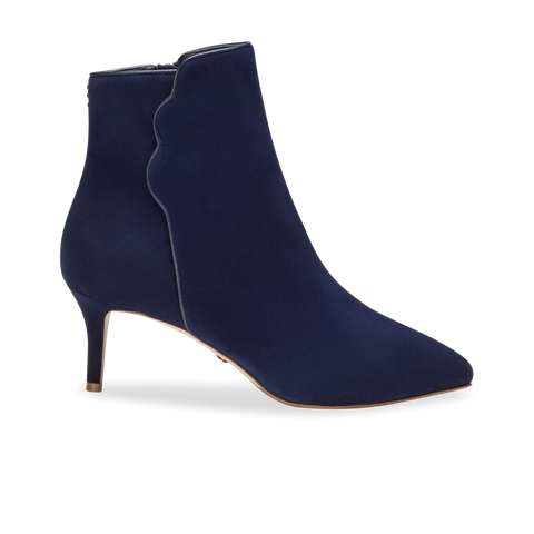 navy blue dress boots womens Perfect Bootie 60 | For Women | Sarah Flint Suede Fabric Pointed Closed Toe Boots slip recycled rubber outsole 2.5 cm / 1.0 heel height 13 cm / 5.1 shaft height Consciously handcrafted in Europe All taxes included in the price Materials Knee High Boots in Navy