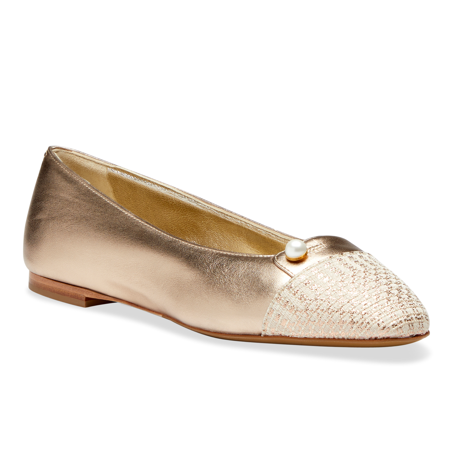 Rose gold ballet flats on sale